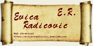 Evica Radicović vizit kartica